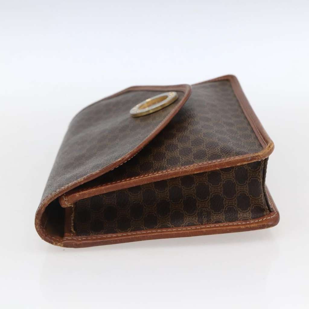 Celine Circle Logo Macadam Pouch Brown Canvas Fair condition - Inside View
