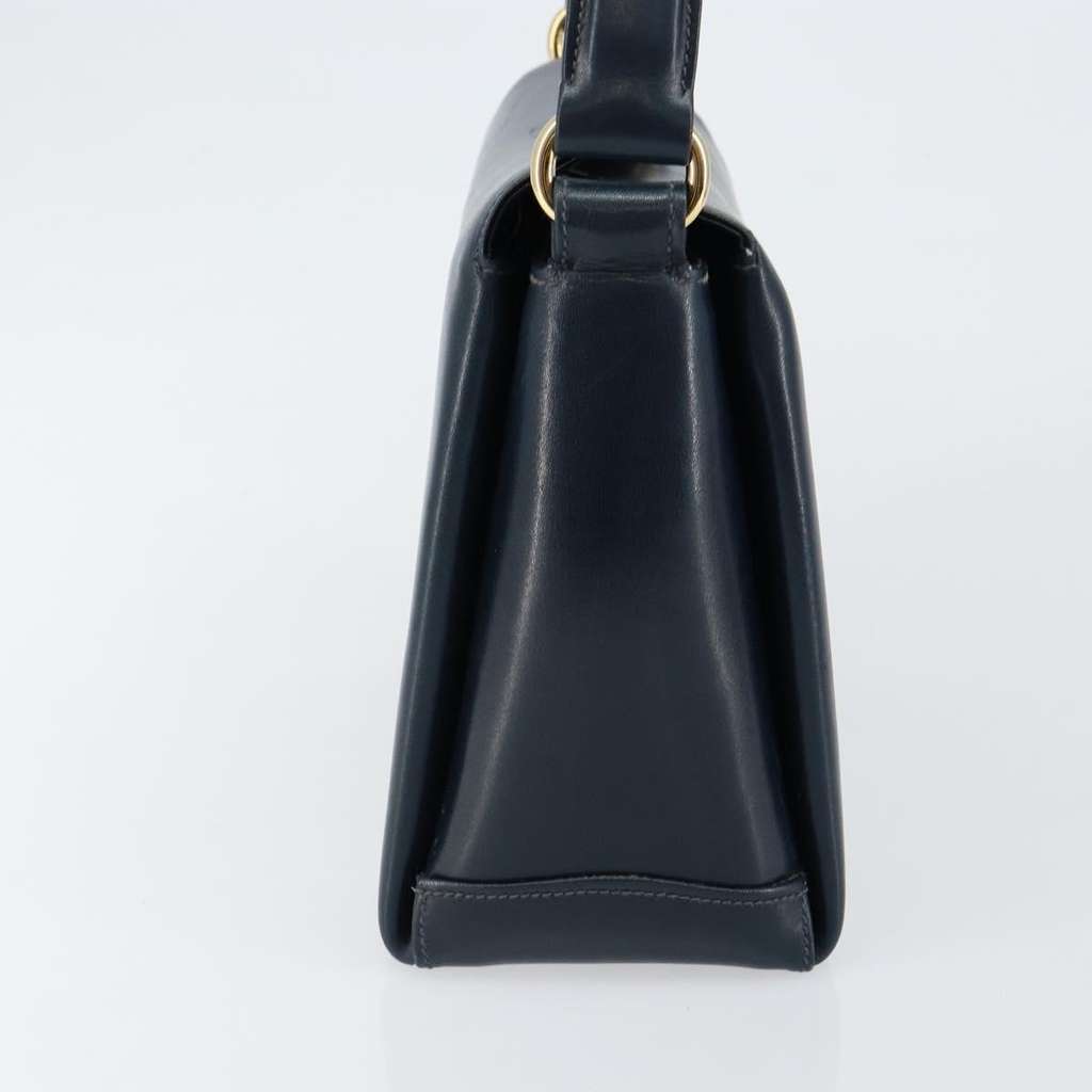 Gucci Vintage Convertible Box Crossbody Bag Navy Leather Good condition - Inside View