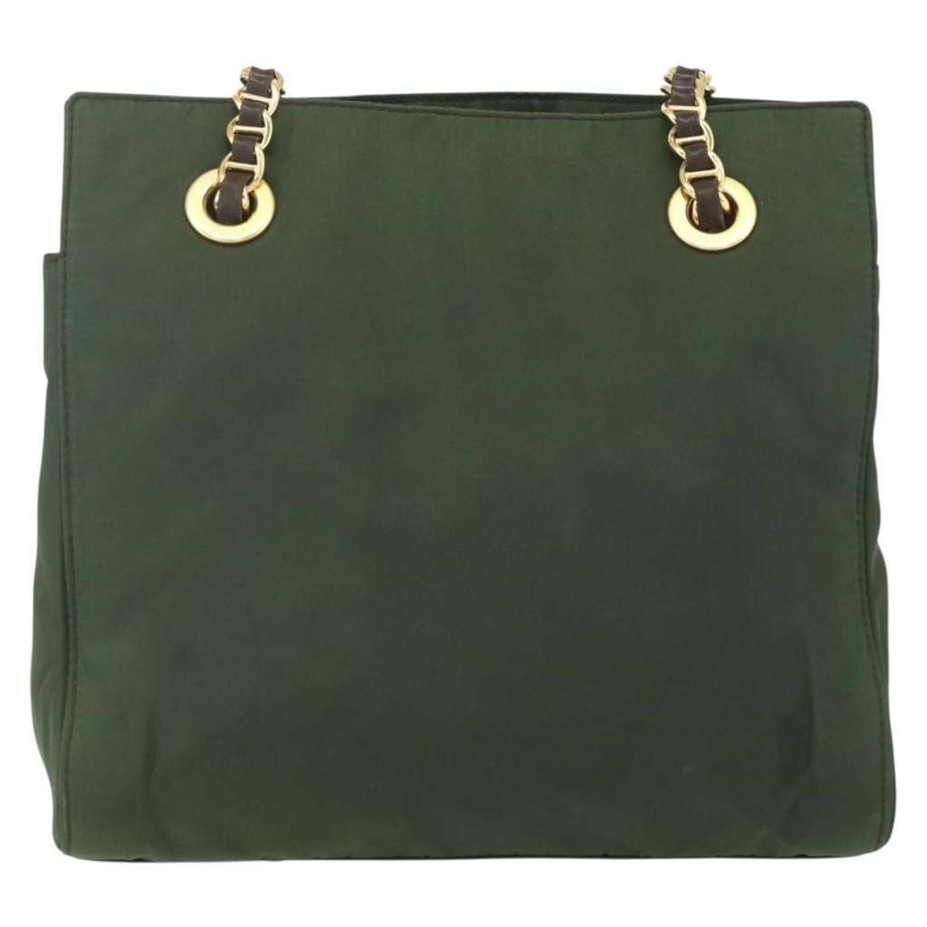 Prada Re-Edition 1995 Chain Tote Green Good condition - Back View