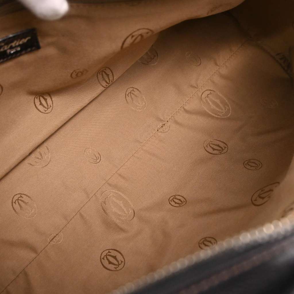 Cartier Marcello Handbag Black Leather Good condition - Inside View