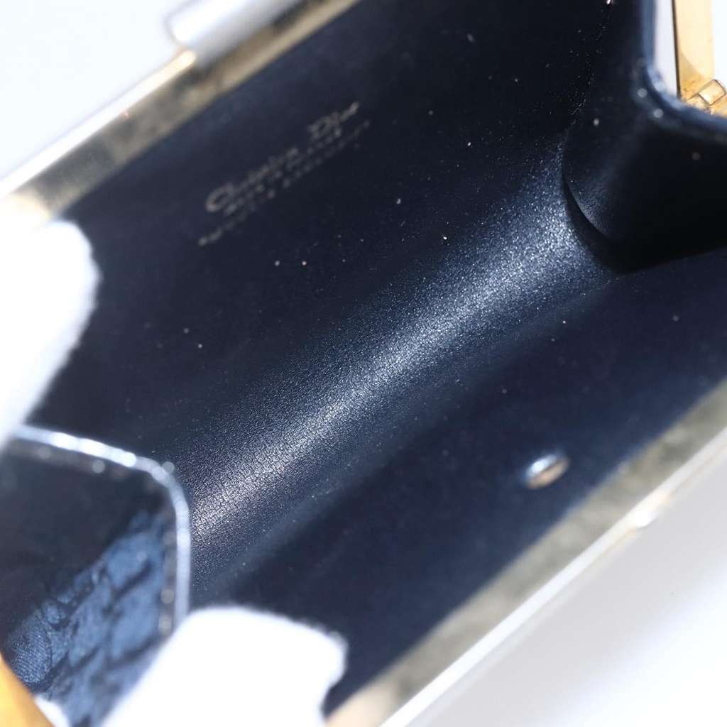 Christian Dior Vintage Trotter Pouch Navy Canvas Good condition - Box View