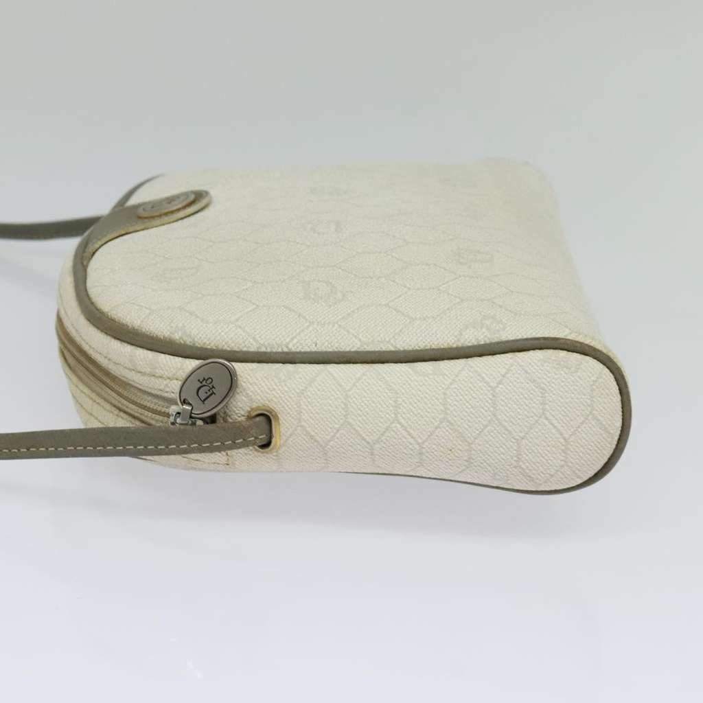 Christian Dior Vintage Honeycomb Shoulder Bag White Canvas Good condition - Inside View
