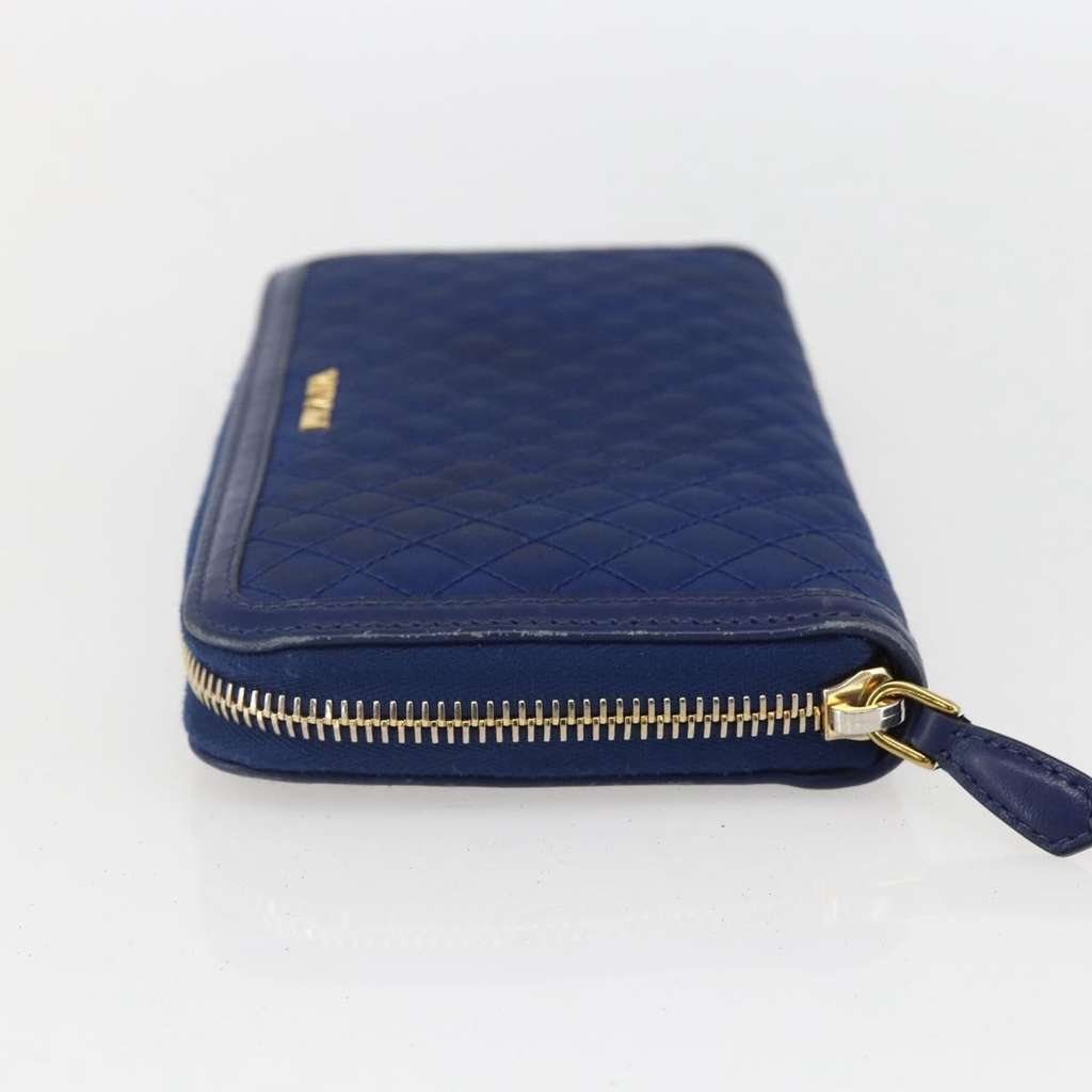 Prada Zip Around Organizer Wallet Blue Leather Good condition - Inside View