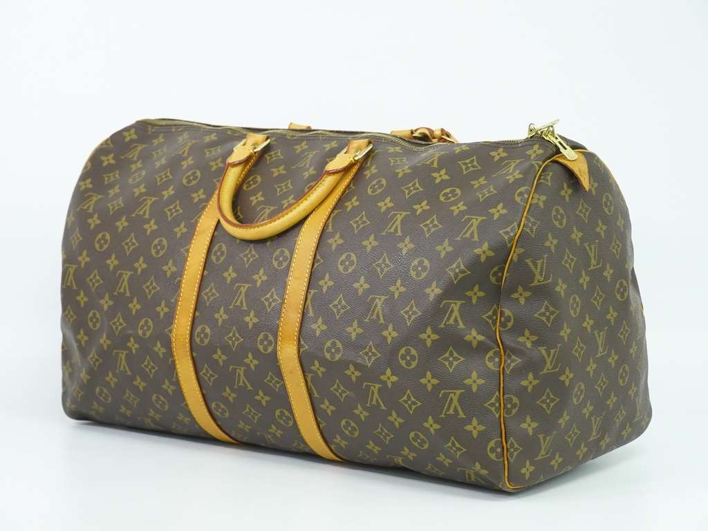 Louis Vuitton Keepall Bag Brown Canvas Good condition - Back View