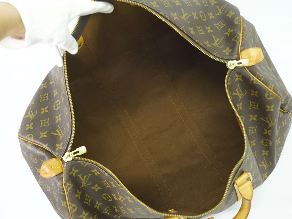Louis Vuitton Keepall Bag Brown Canvas Good condition - Model View