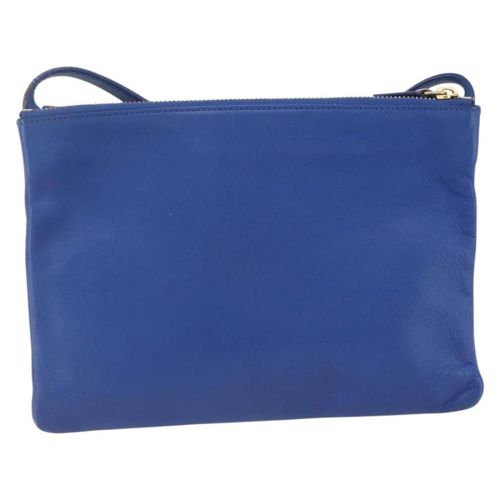 Celine Trio Crossbody Bag Blue Leather Good condition - Inside View