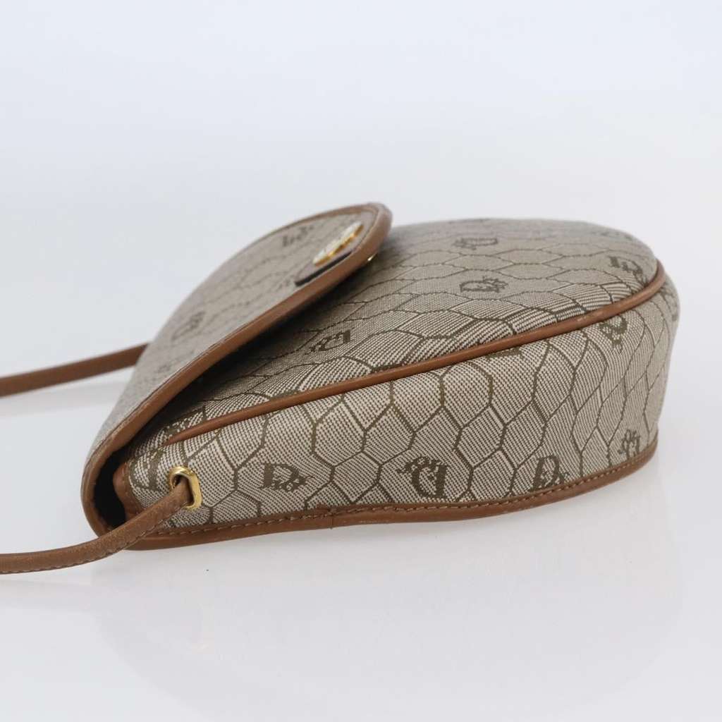 Christian Dior Vintage Honeycomb Flap Crossbody Bag Beige Canvas Good condition - Inside View