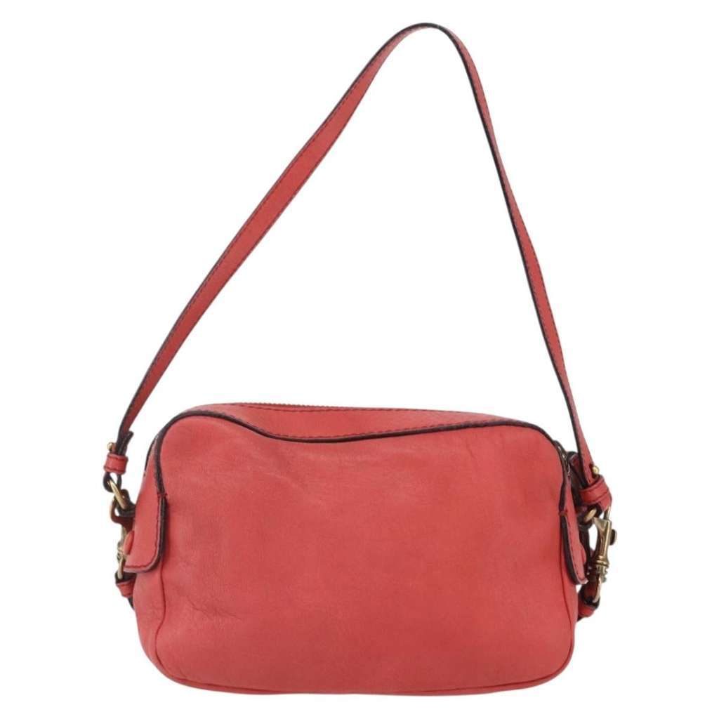Chloe Shadow Shoulder Bag Red Leather Fair condition - Back View