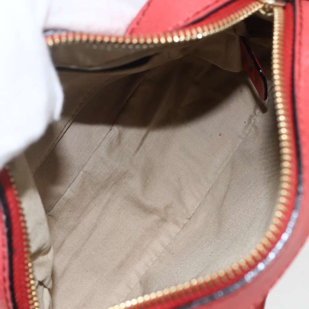 Chloe Shadow Shoulder Bag Red Leather Fair condition - Box View