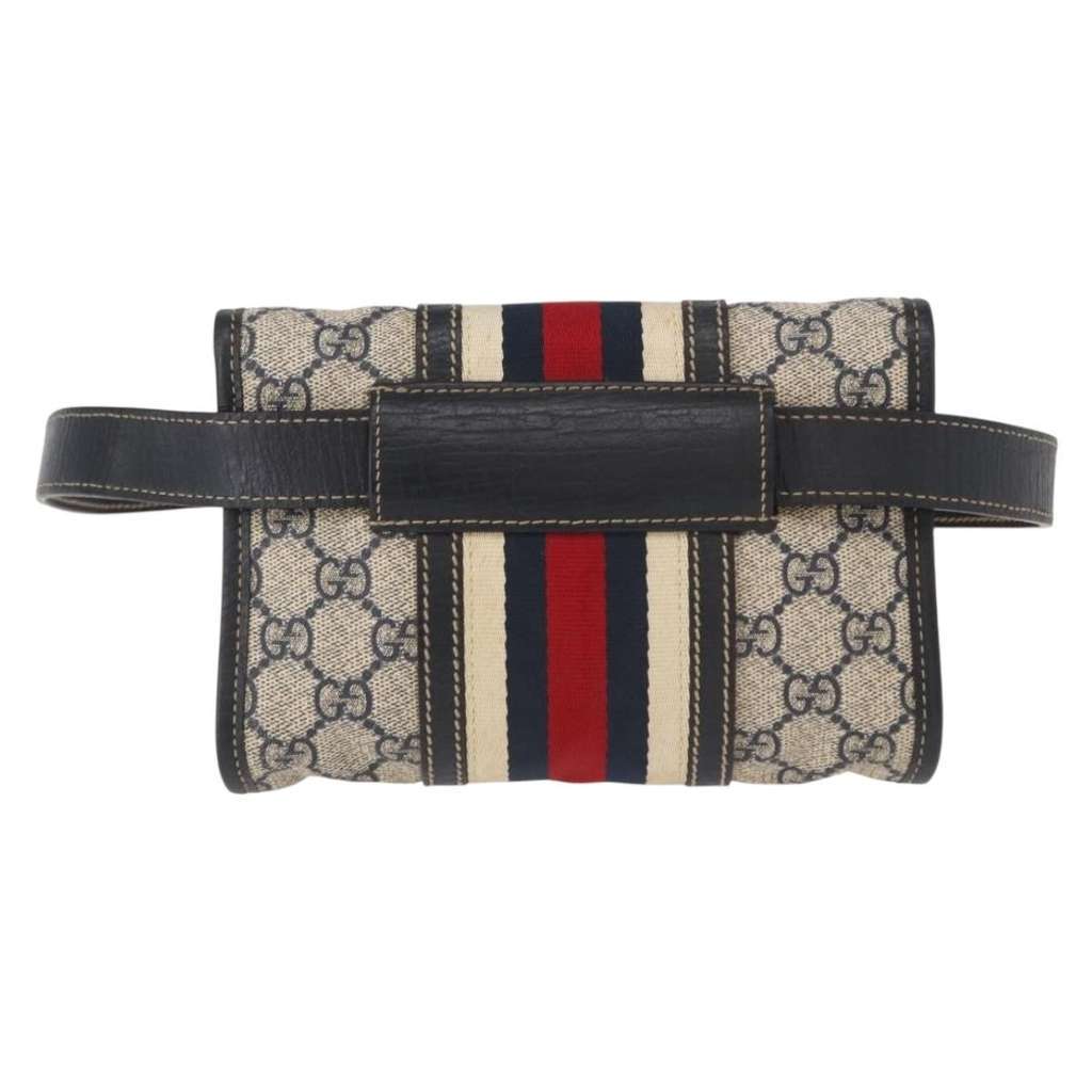 Gucci Vintage Web Belt Bag Navy Good condition - Back View