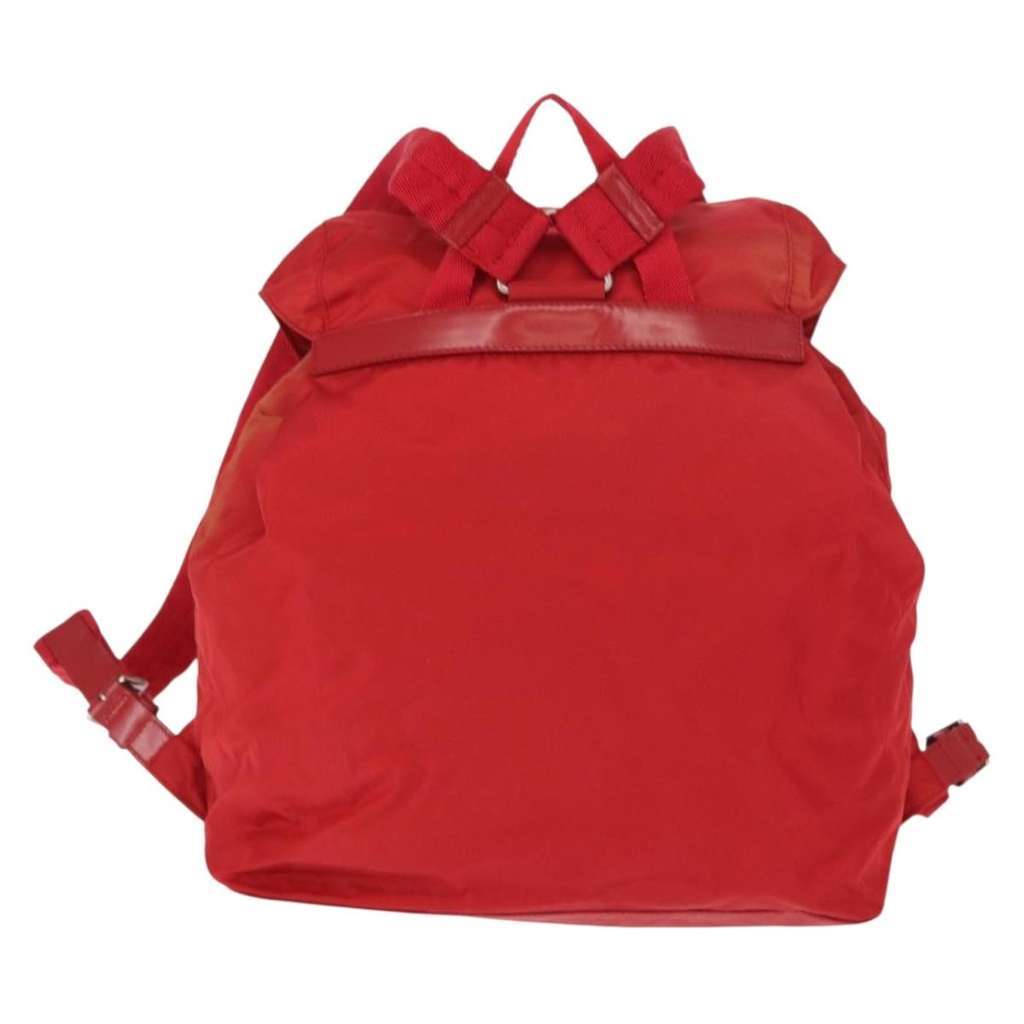 Prada Double Front Pocket Backpack Red Good condition - Back View