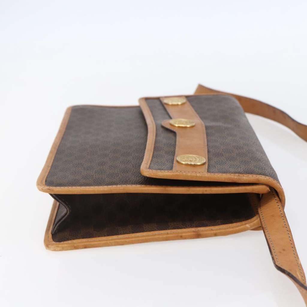 Celine Vintage Macadam Shoulder Bag Brown Canvas Good condition - Model View