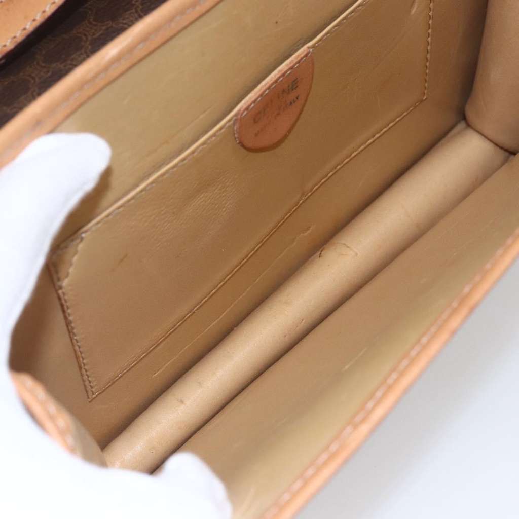 Celine Vintage Macadam Shoulder Bag Brown Canvas Good condition - Box View