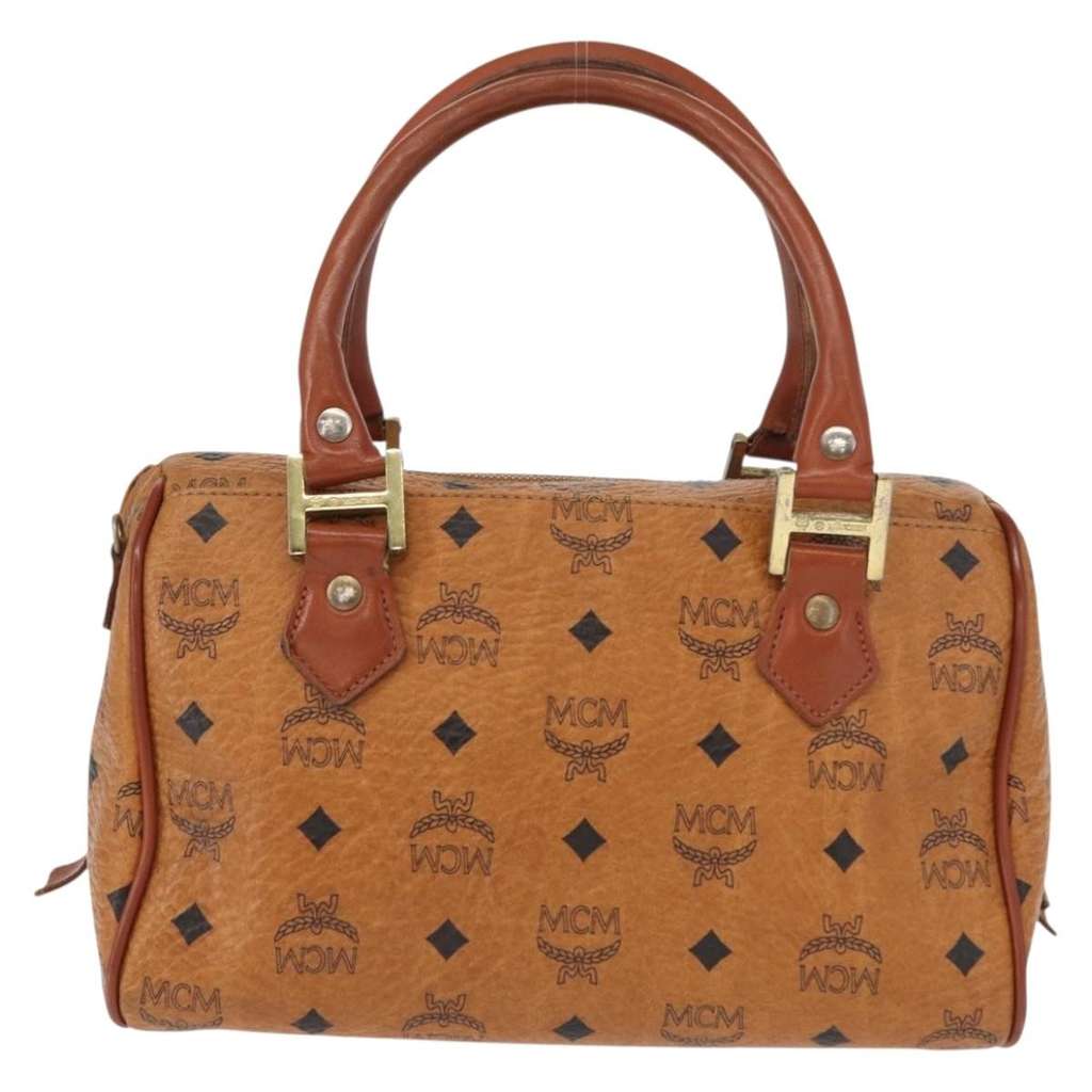 Mcm Visetos logogramme Handbag Brown Canvas Good condition - Back View