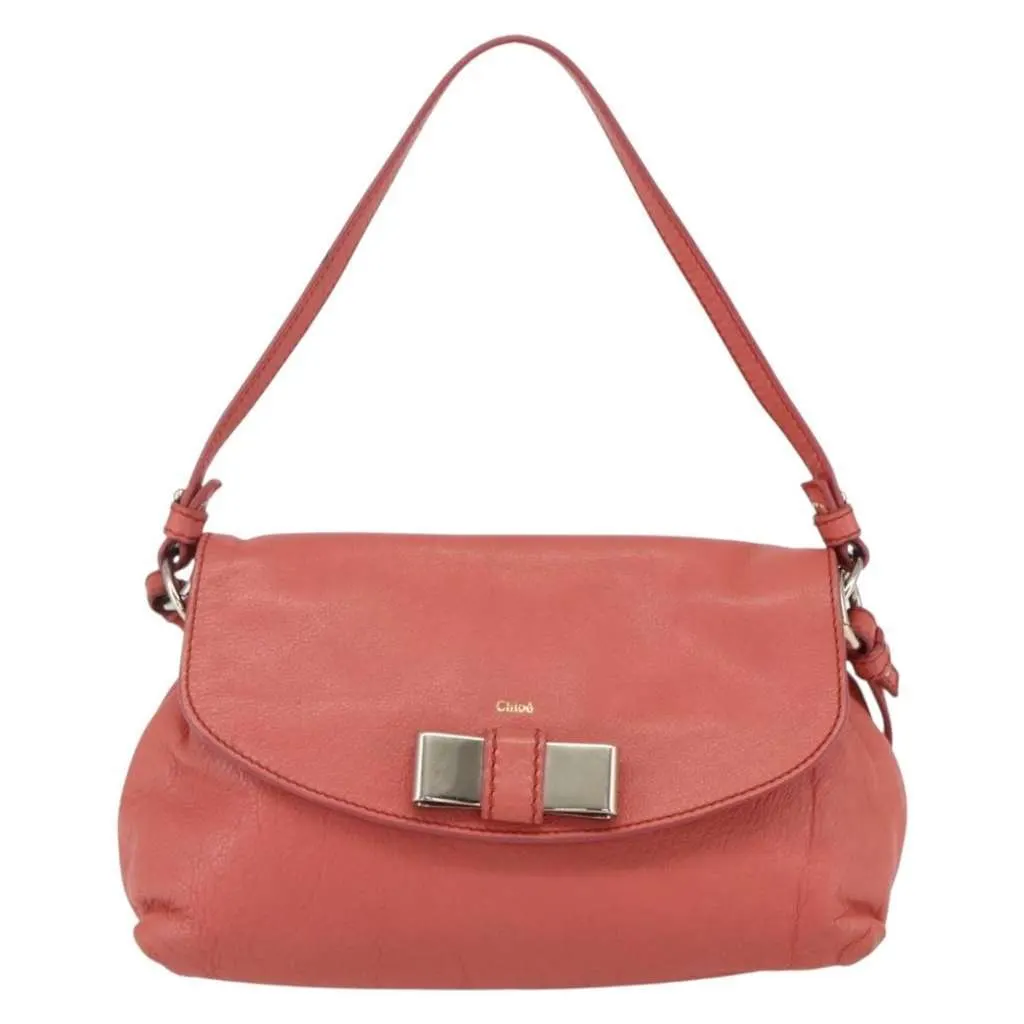 Chloe Lily Handbag Pink Leather Good - Front View
