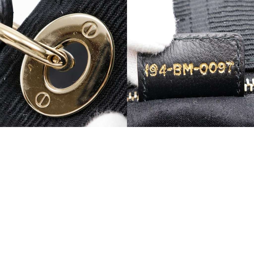 Christian Dior Lady cannage Black Canvas Good condition - Model View