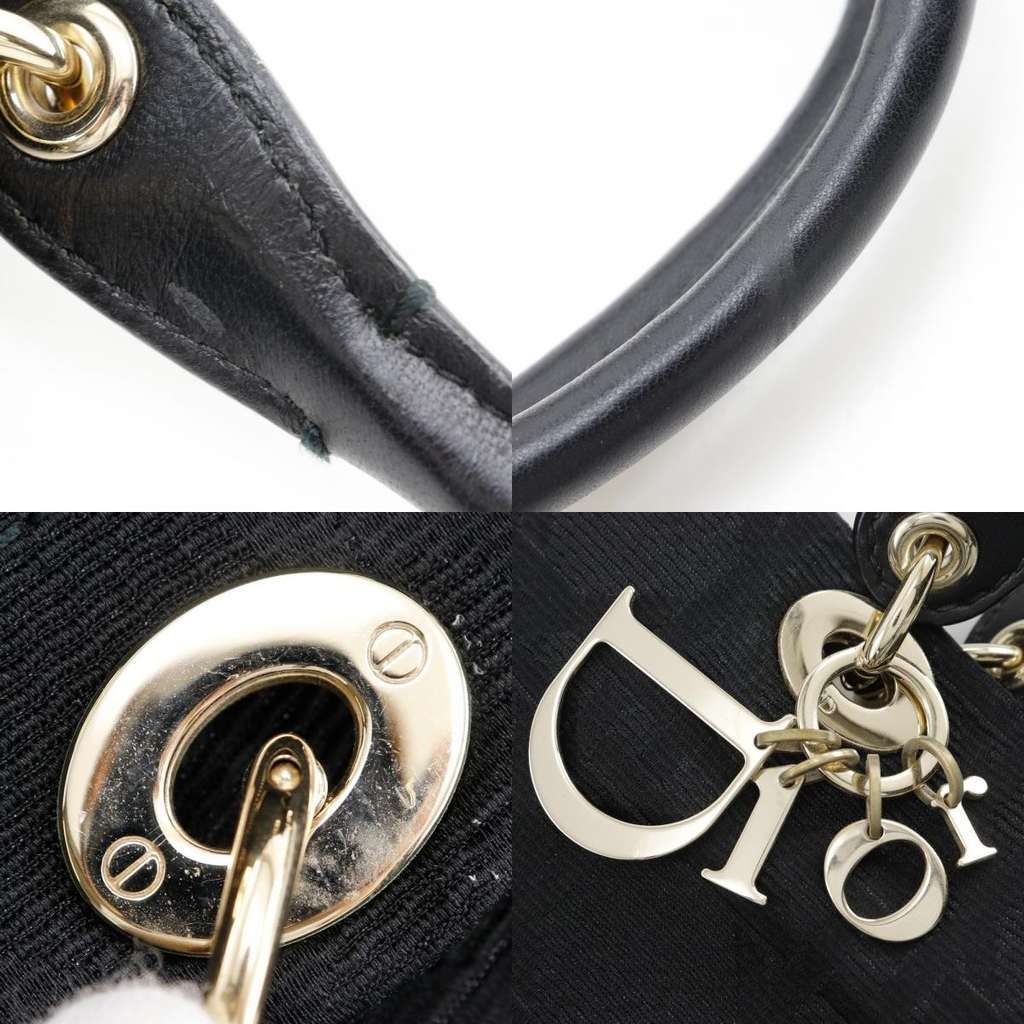 Christian Dior Lady cannage Black Canvas Good condition - Box View