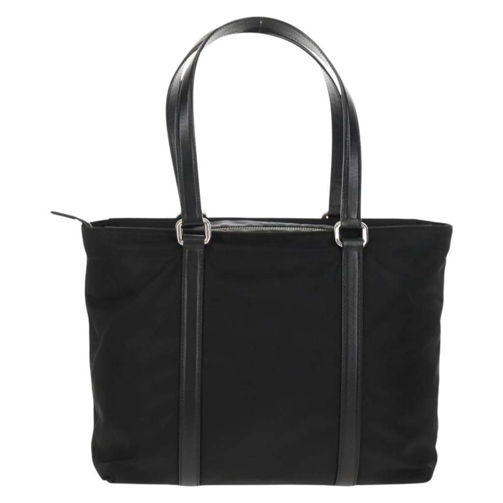 Prada Front Pocket Zip Tote Black Good condition - Back View