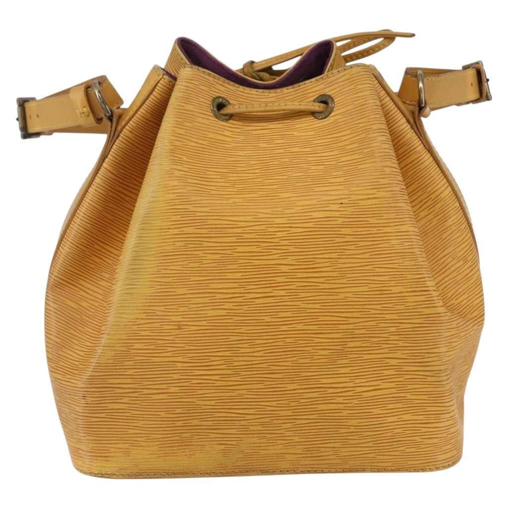 Louis Vuitton Petit Noe Handbag Yellow Leather Good condition - Back View