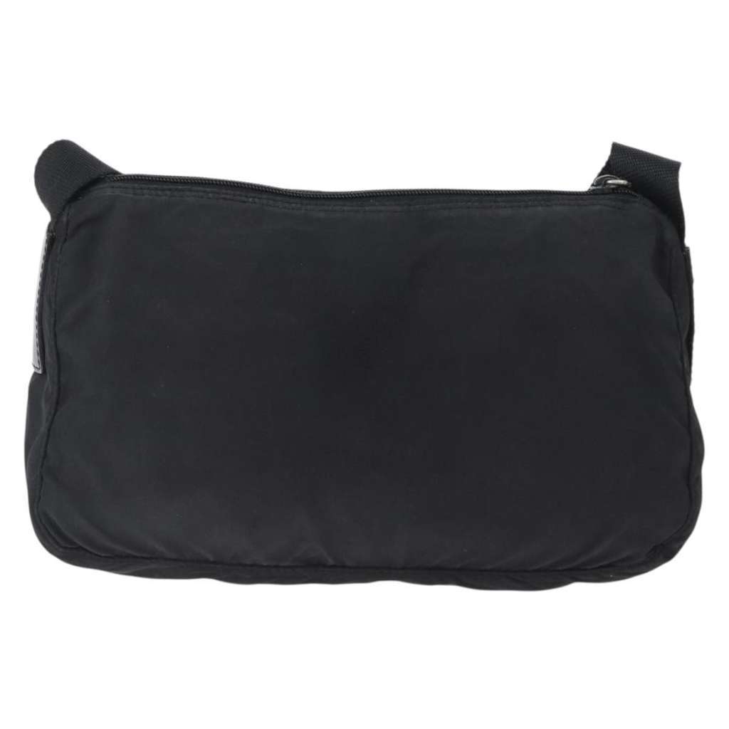 Prada Front Zip Shoulder Bag Black Fair condition - Back View