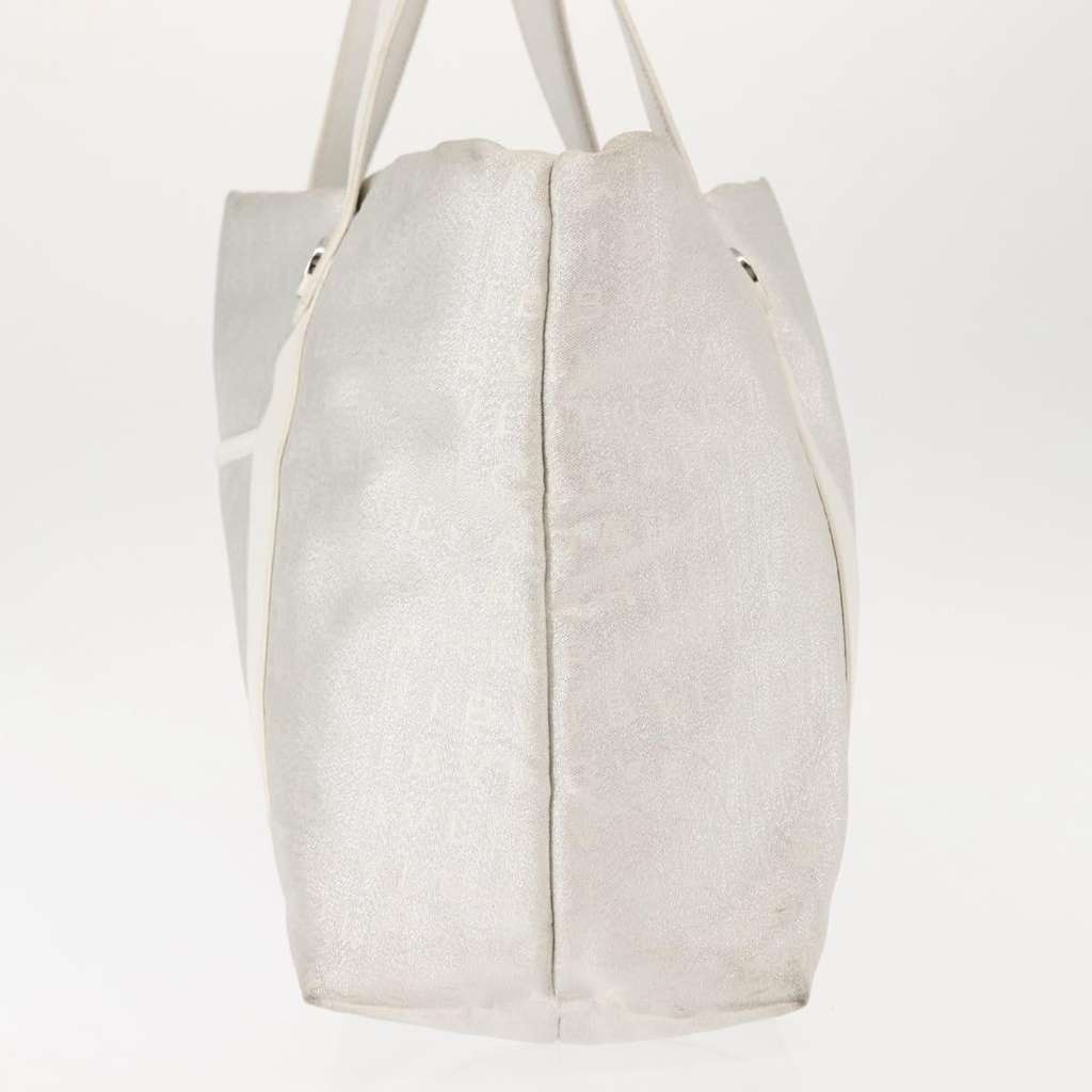 Bvlgari Logomania Tote bag Silver Canvas Good condition - Inside View