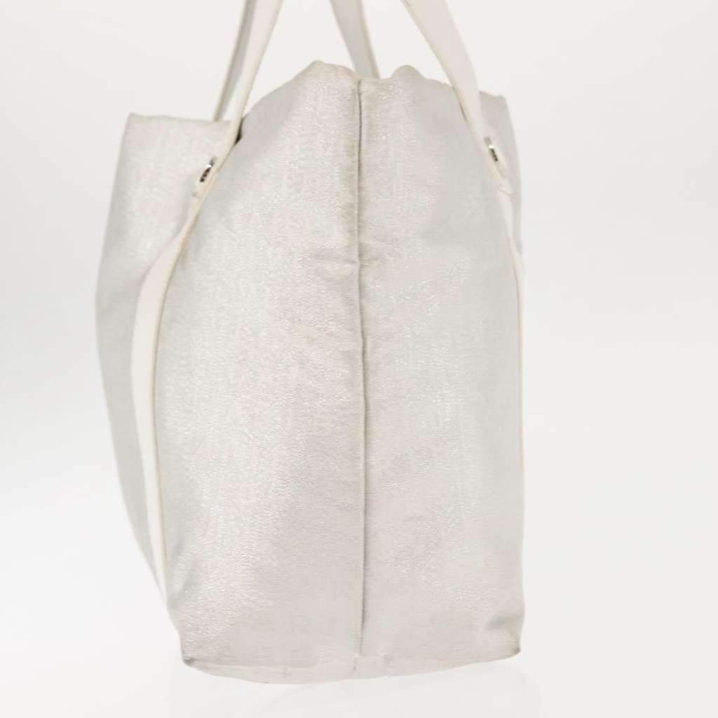 Bvlgari Logomania Tote bag Silver Canvas Good condition - Model View