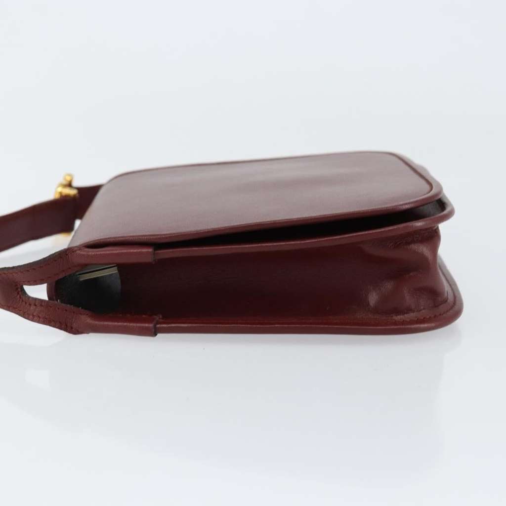 Cartier Must de Cartier Shoulder Bag Burgundy Leather Good condition - Model View