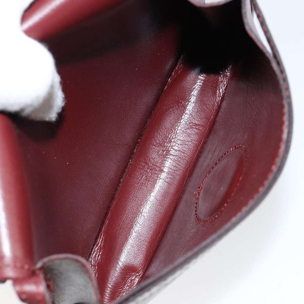 Cartier Must de Cartier Shoulder Bag Burgundy Leather Good condition - Box View