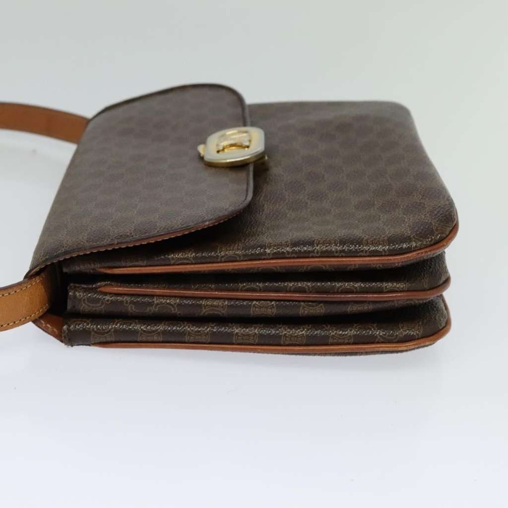 Celine Vintage Macadam Shoulder Bag Brown Canvas Good condition - Inside View