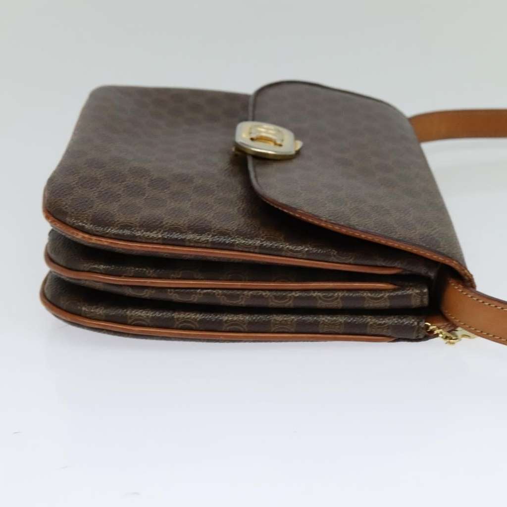 Celine Vintage Macadam Shoulder Bag Brown Canvas Good condition - Model View