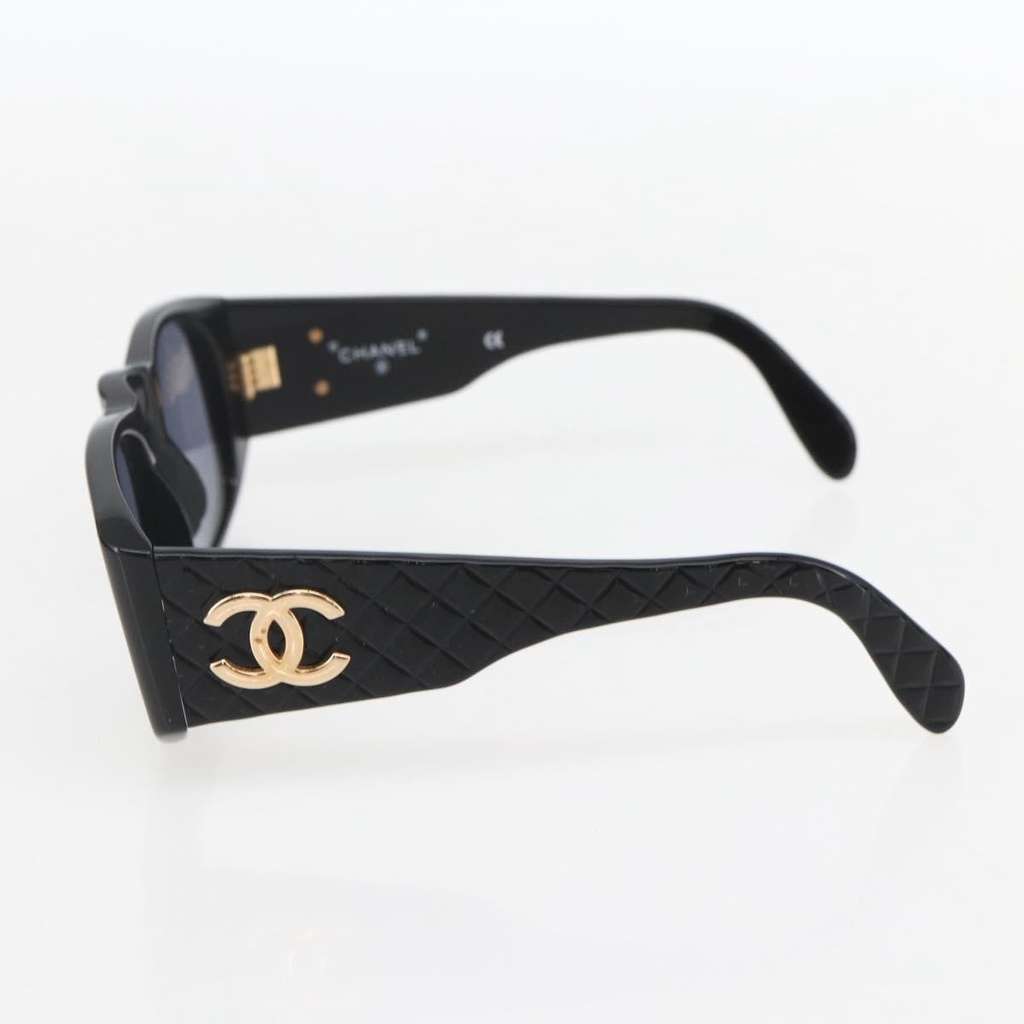 Chanel CC Logo Matelasse Sunglasses Eye Wear Black Plastic Good condition - Inside View