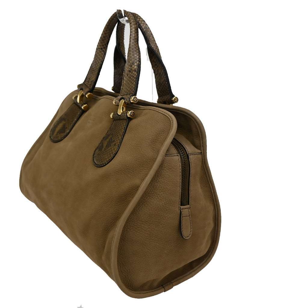 Gucci Twice Satchel Brown Suede Good condition - Inside View