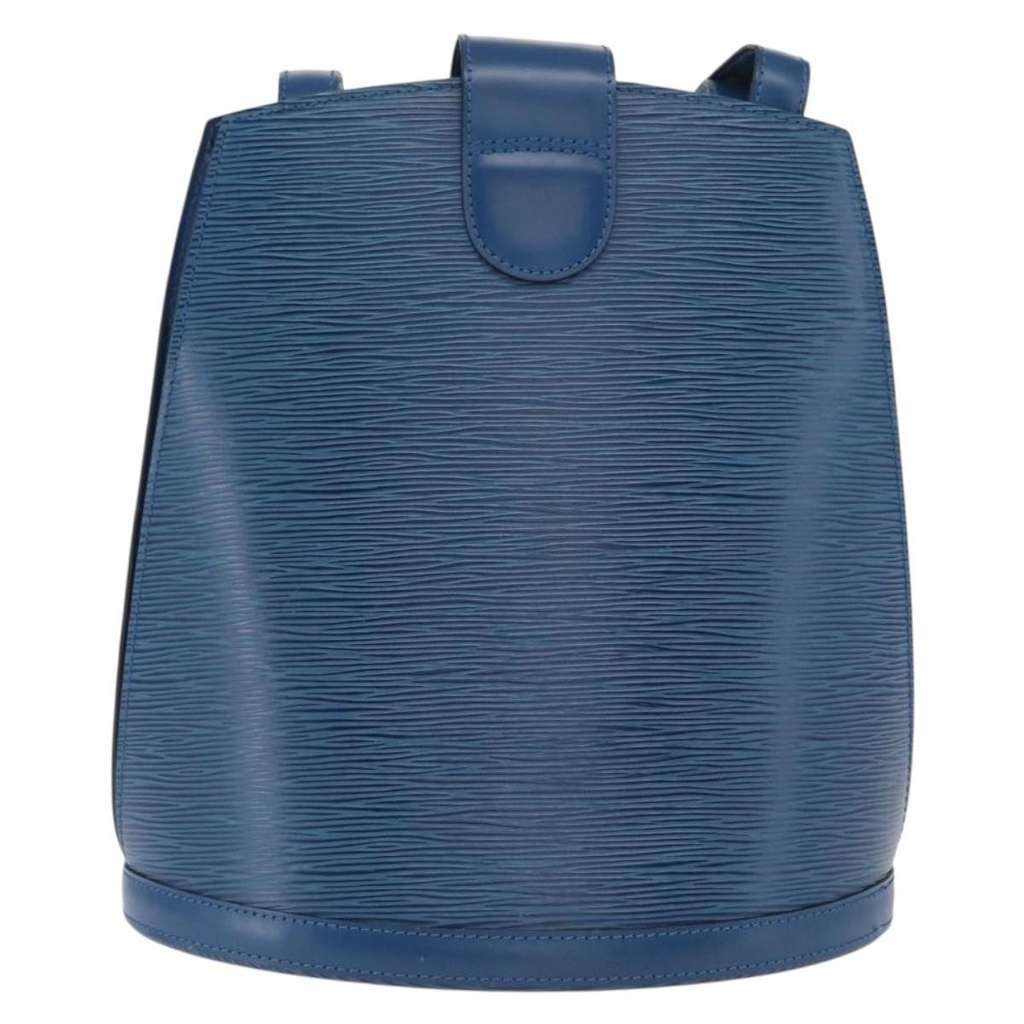 Louis Vuitton Cluny Shoulder Bag Blue Leather Good condition - Back View