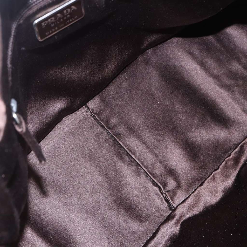 Prada Bowler Bag Brown Canvas Good condition - Box View