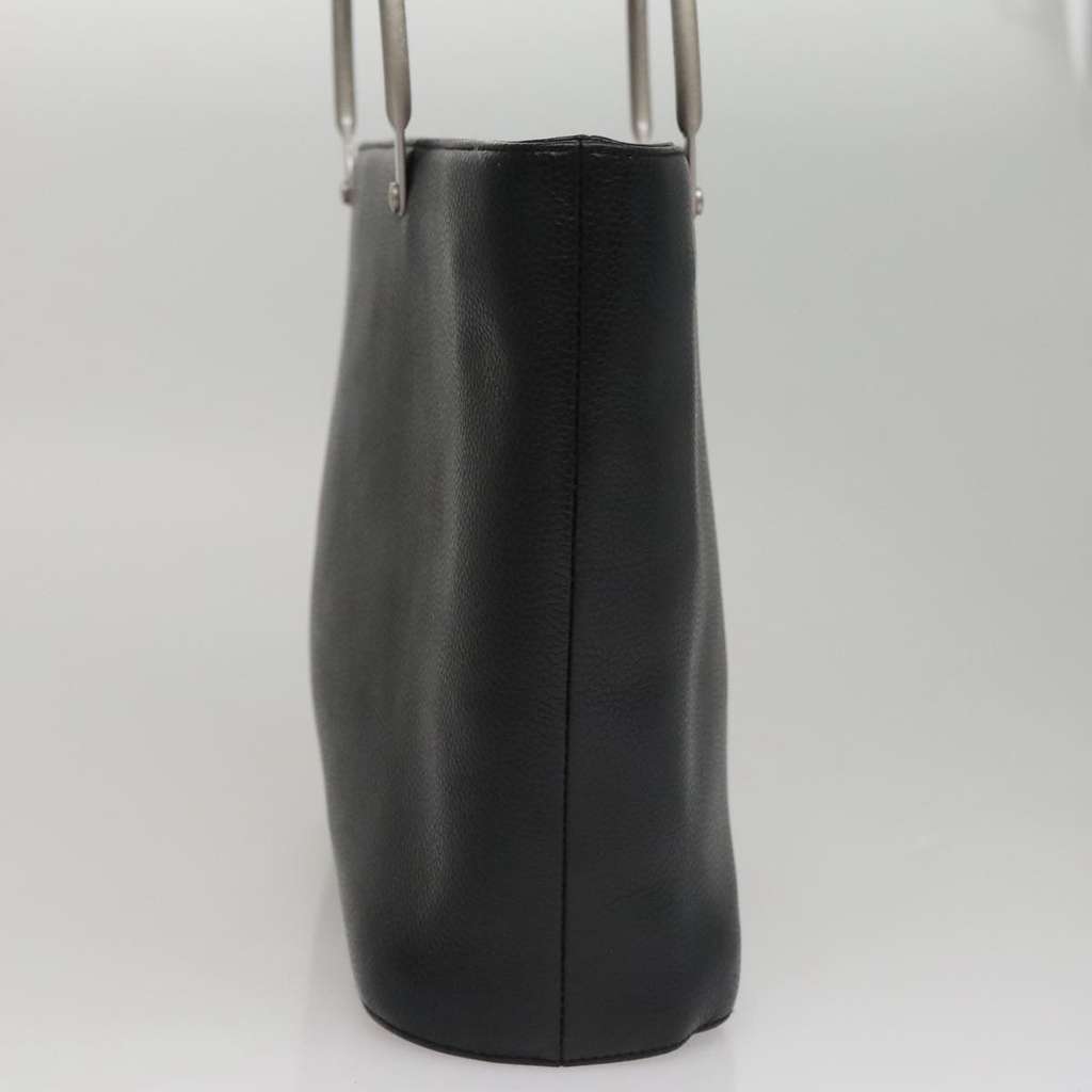 Chanel Vintage Metal Ring Tote Black Leather Good condition - Inside View