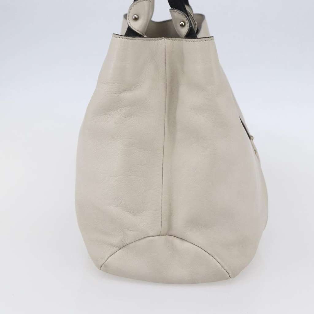 Salvatore Ferragamo Vala Handbag Ecru Leather Good condition - Inside View