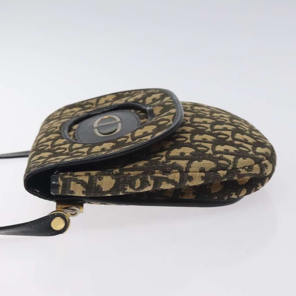 Christian Dior Vintage Flap Crossbody Bag Navy Canvas Good condition - Model View