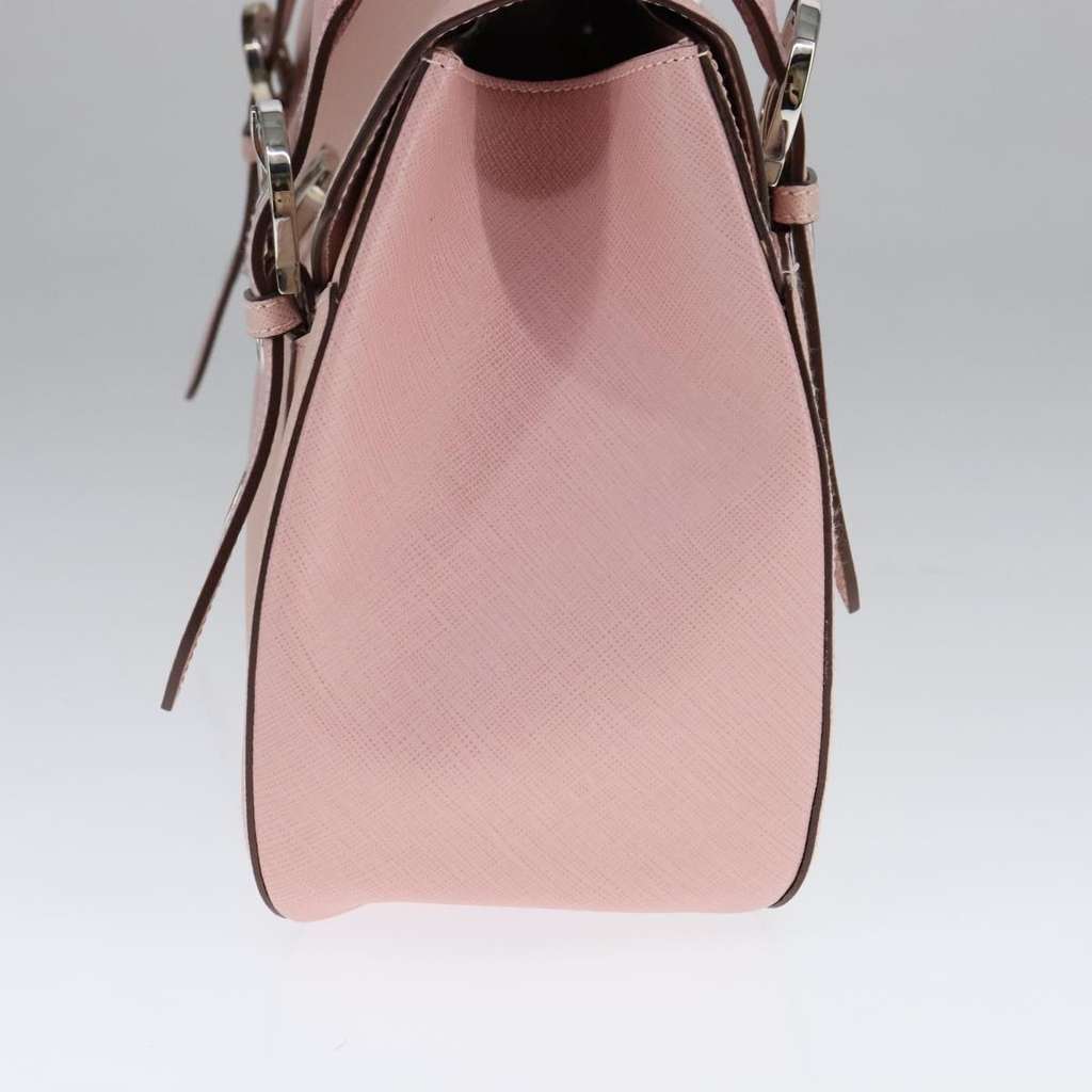 Salvatore Ferragamo Gancini handbag Pink Leather Good condition - Model View