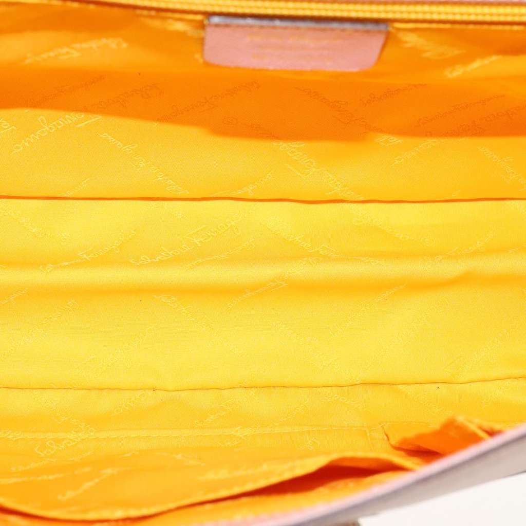 Salvatore Ferragamo Gancini handbag Pink Leather Good condition - Box View