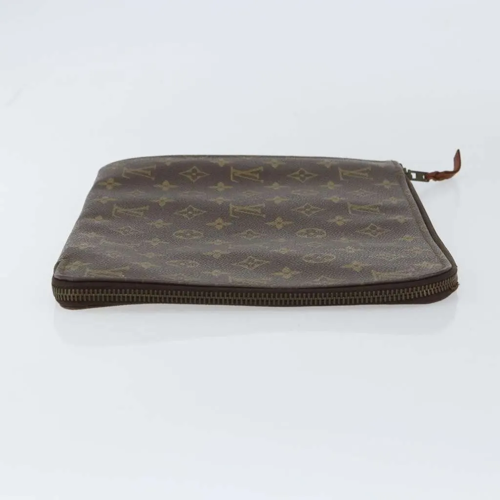 Louis Vuitton Poche Documents Brown Canvas Good - Inside View