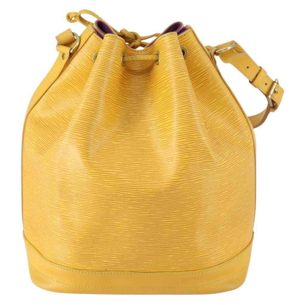 Louis Vuitton Noe Handbag Yellow Leather Good condition - Back View