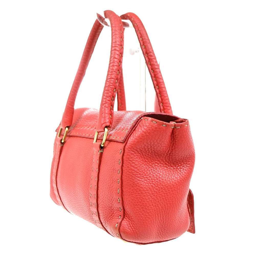 Fendi Selleria Linda Satchel Red Leather Good condition - Model View