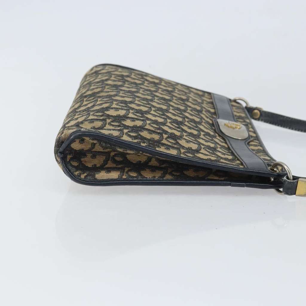 Christian Dior Vintage Trotter Shoulder Bag Navy Canvas Good condition - Inside View