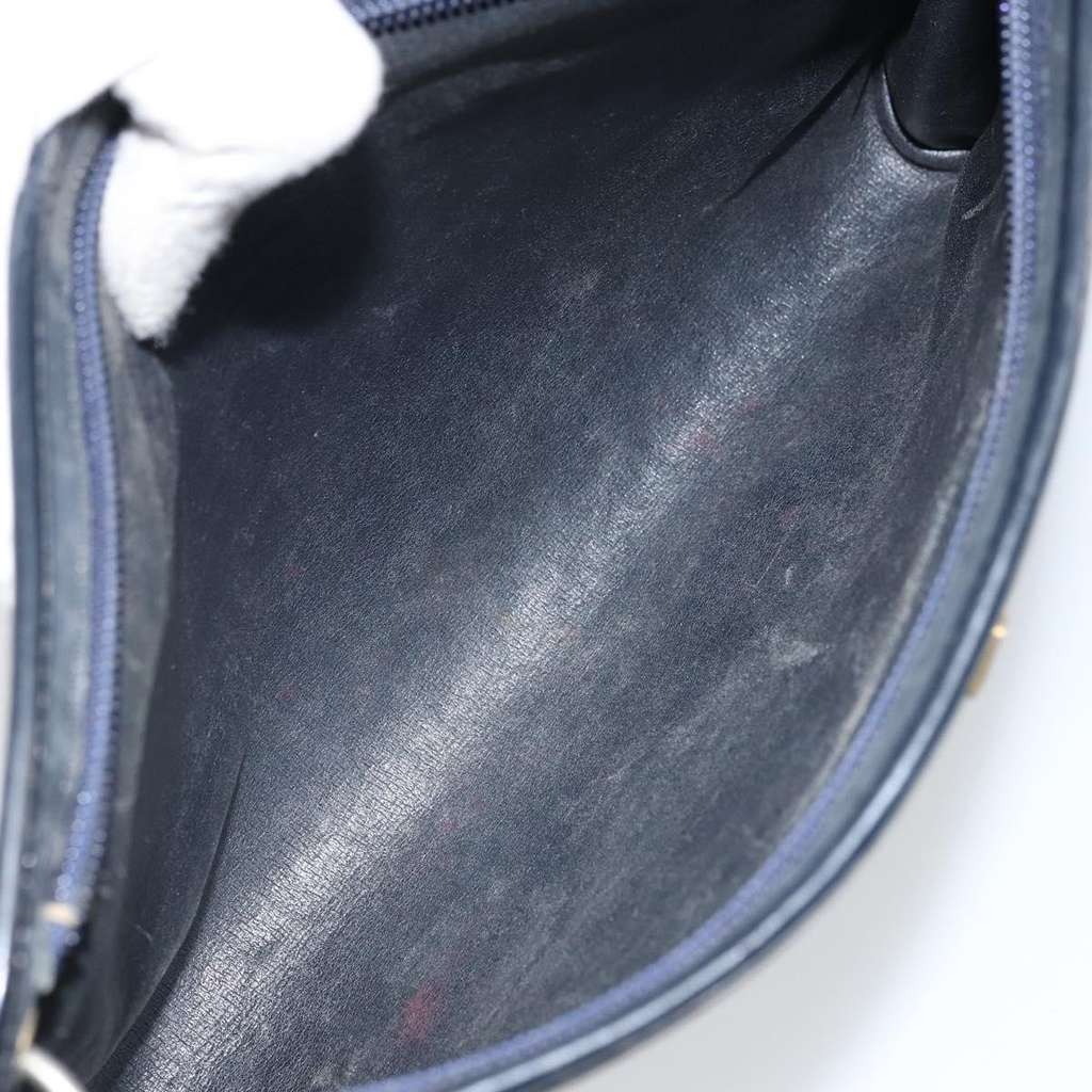 Christian Dior Vintage Trotter Shoulder Bag Navy Canvas Good condition - Box View