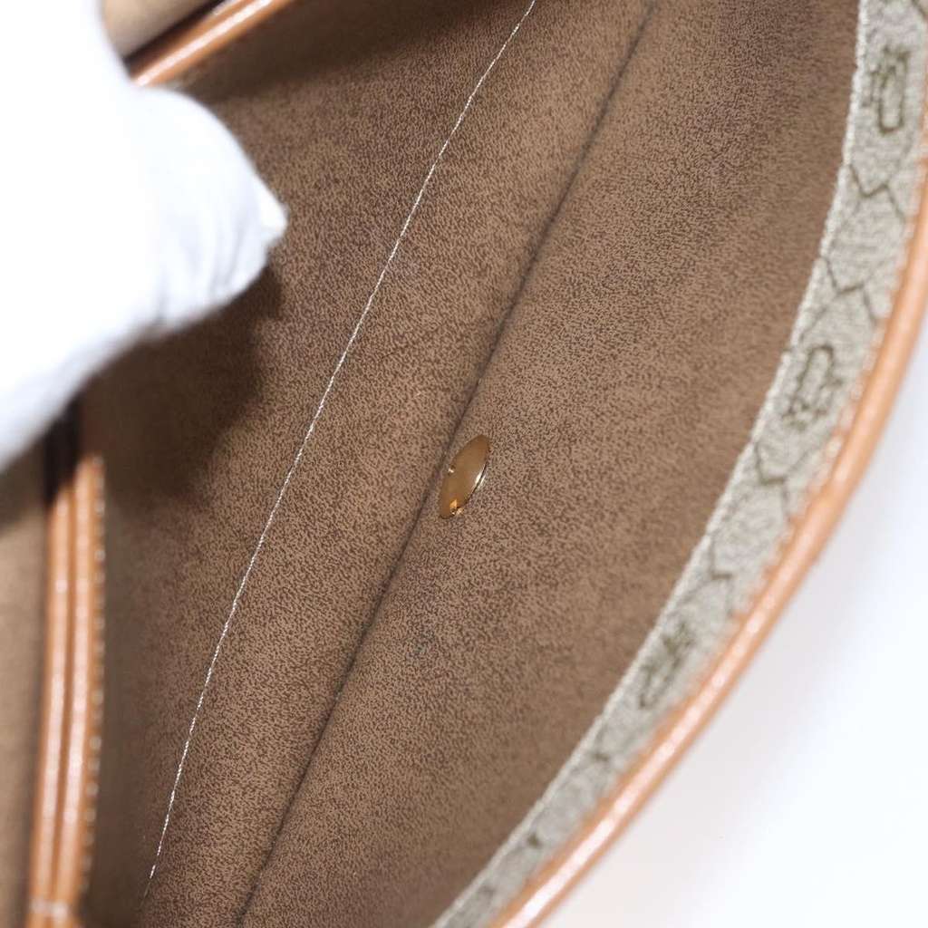 Christian Dior Vintage Honeycomb chain Beige Canvas Good condition - Box View