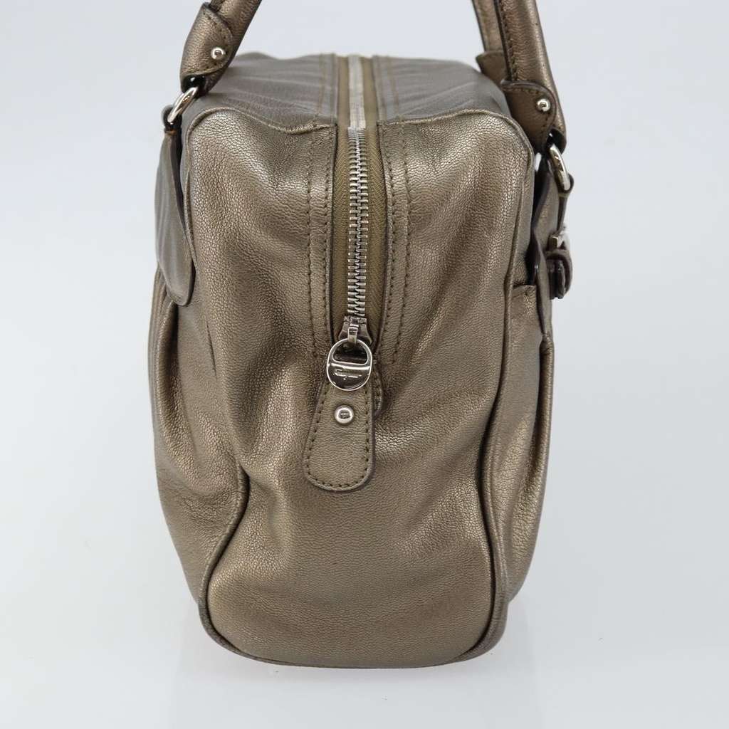 Salvatore Ferragamo Gancini Buckle Shoulder Bag Gold Leather Good condition - Inside View