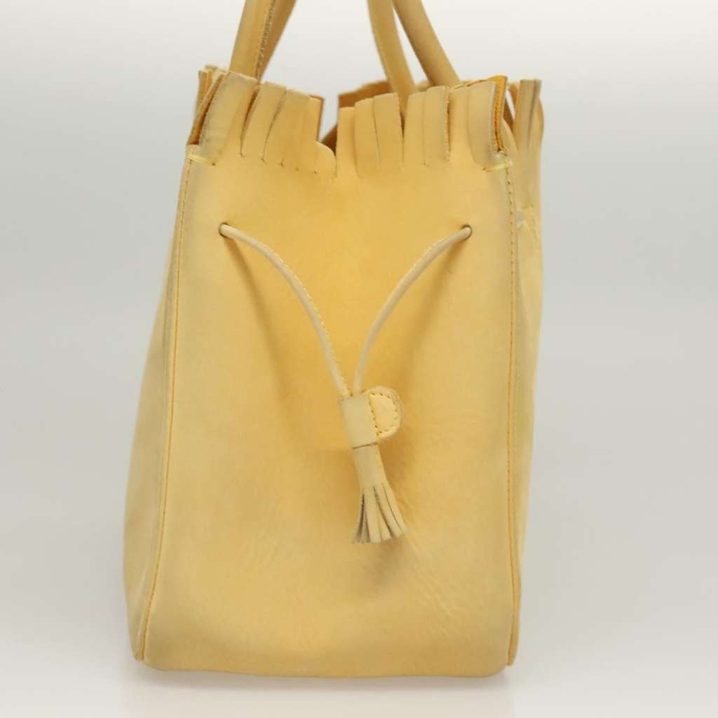 Salvatore Ferragamo Vintage Tote bag Yellow Suede Good condition - Model View