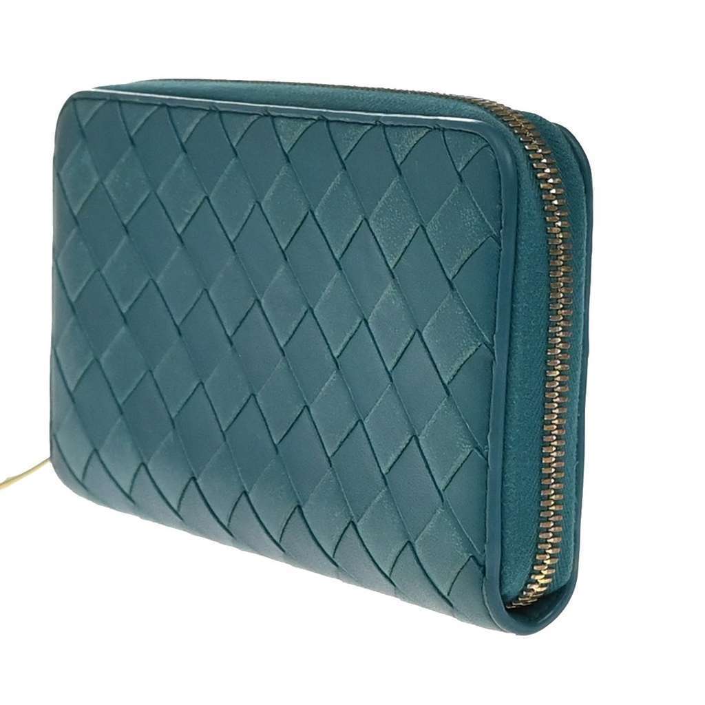 Bottega Veneta Intrecciato Wallet Green Leather Good condition - Inside View