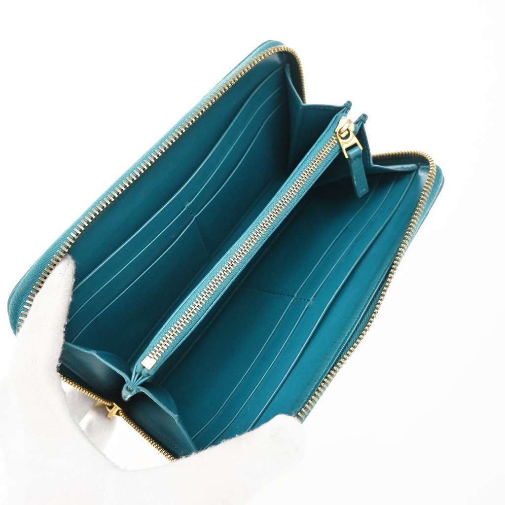 Bottega Veneta Intrecciato Wallet Green Leather Good condition - Box View