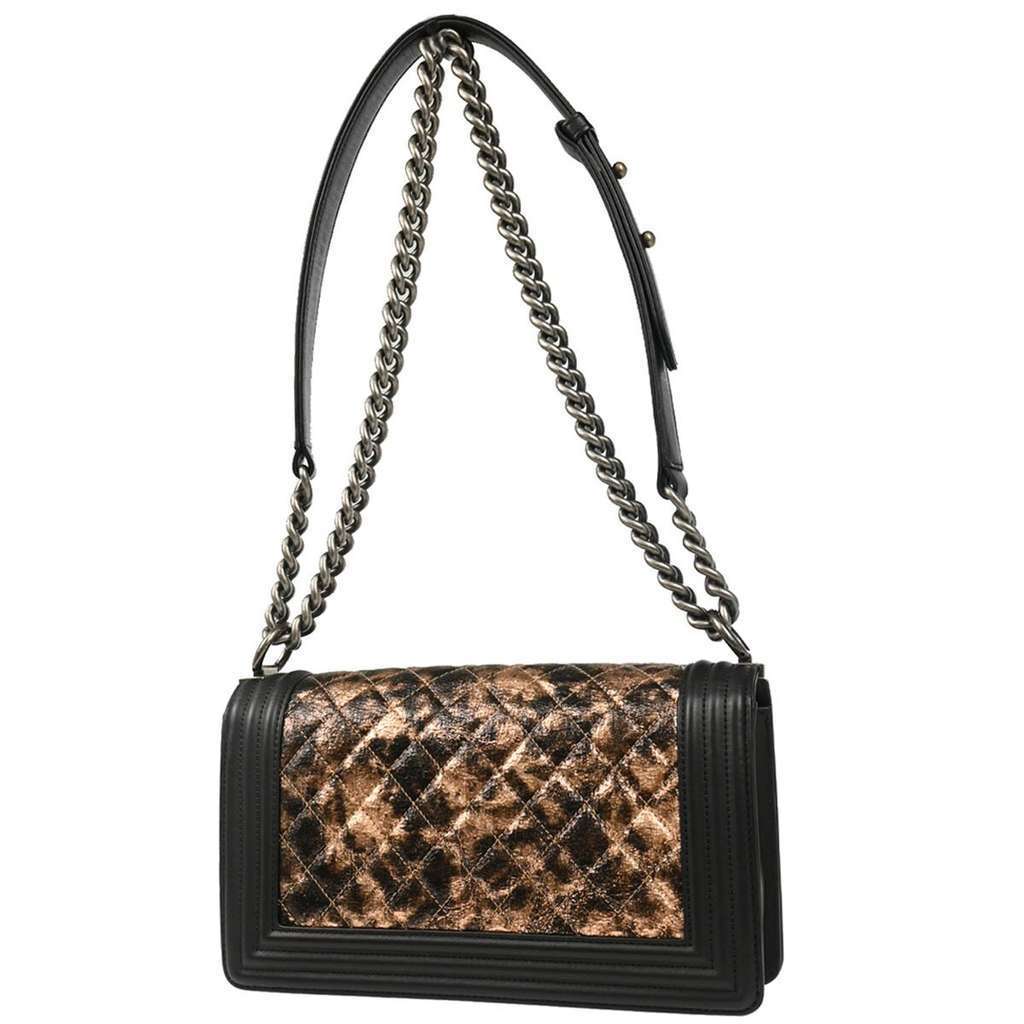 Chanel Boy Flap Bag Black Leather Good condition - Back View